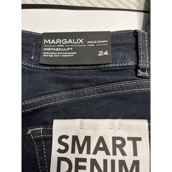 NWT - DL1961 Womens Margaux Instasculpt Dark Wash Ankle Skinny Jeans Size 24” - Picture 3 of 8